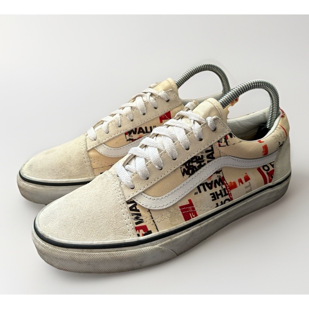 Vans Old Skool Skate Shoes Packing Tape Blanc De Blanc Red VN0A4U3BWN4 Women 7.5